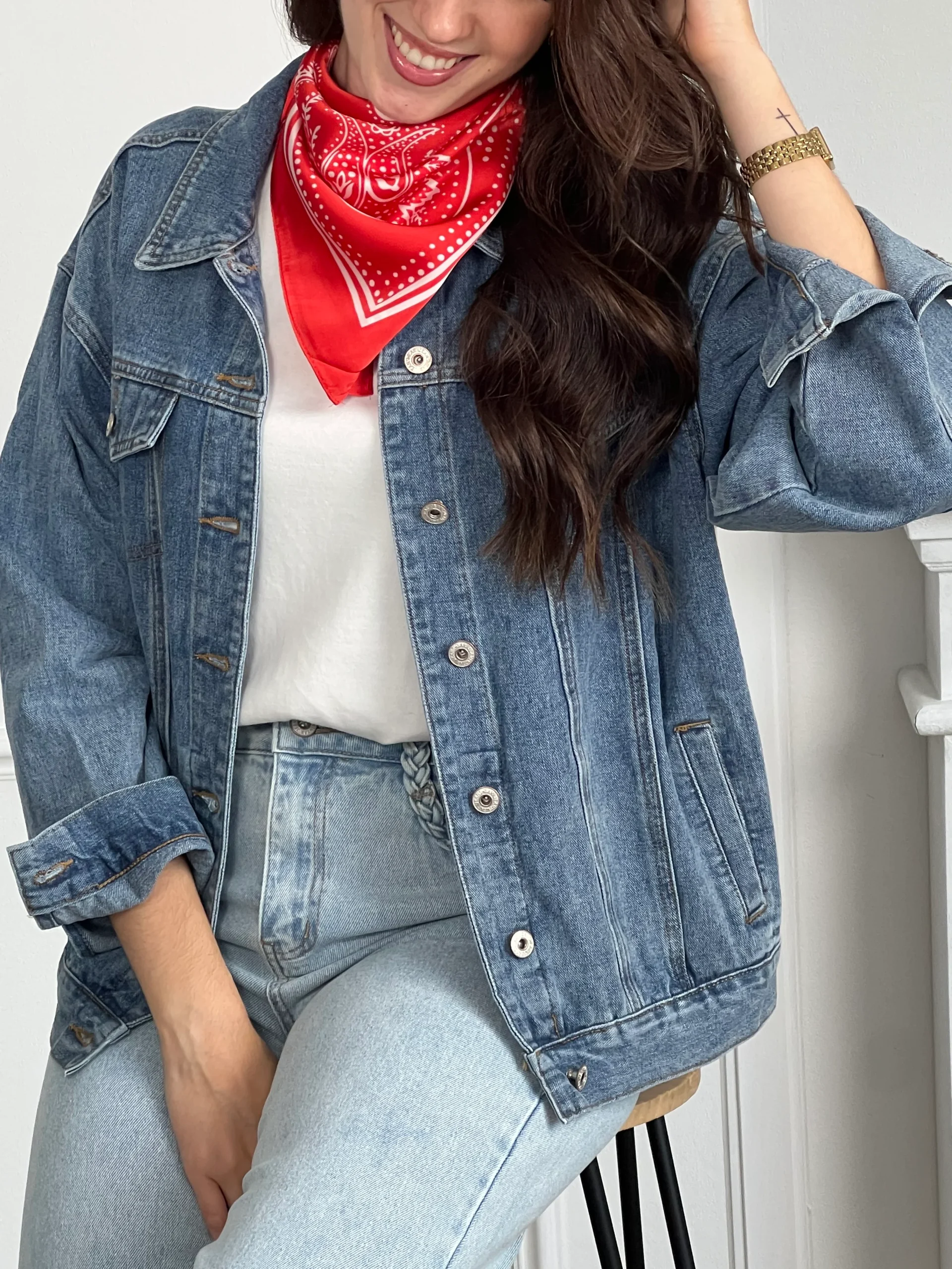 Veste en jean bleue : Maina – Image 2