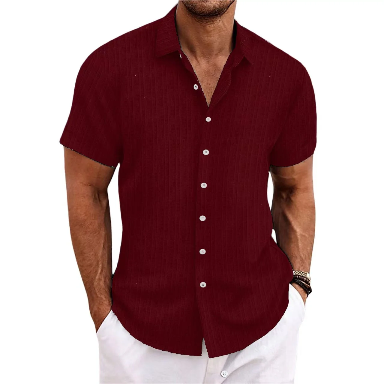 Chemise Homme | Coton et Lin | Rayures Élégantes – Image 6