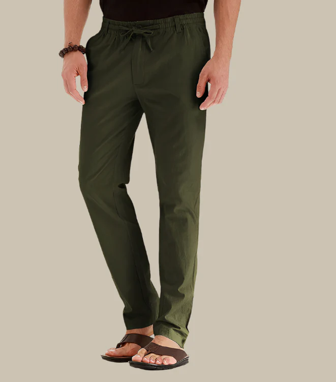 Pantalon Décontracté Homme - Taille Élastique - Confort d'Été – Image 4