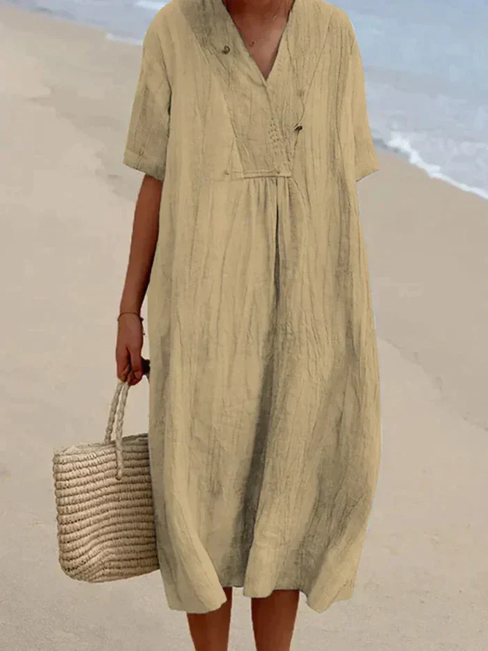 Robe en Lin et Coton Karyl - Style Décontracté Été – Image 7