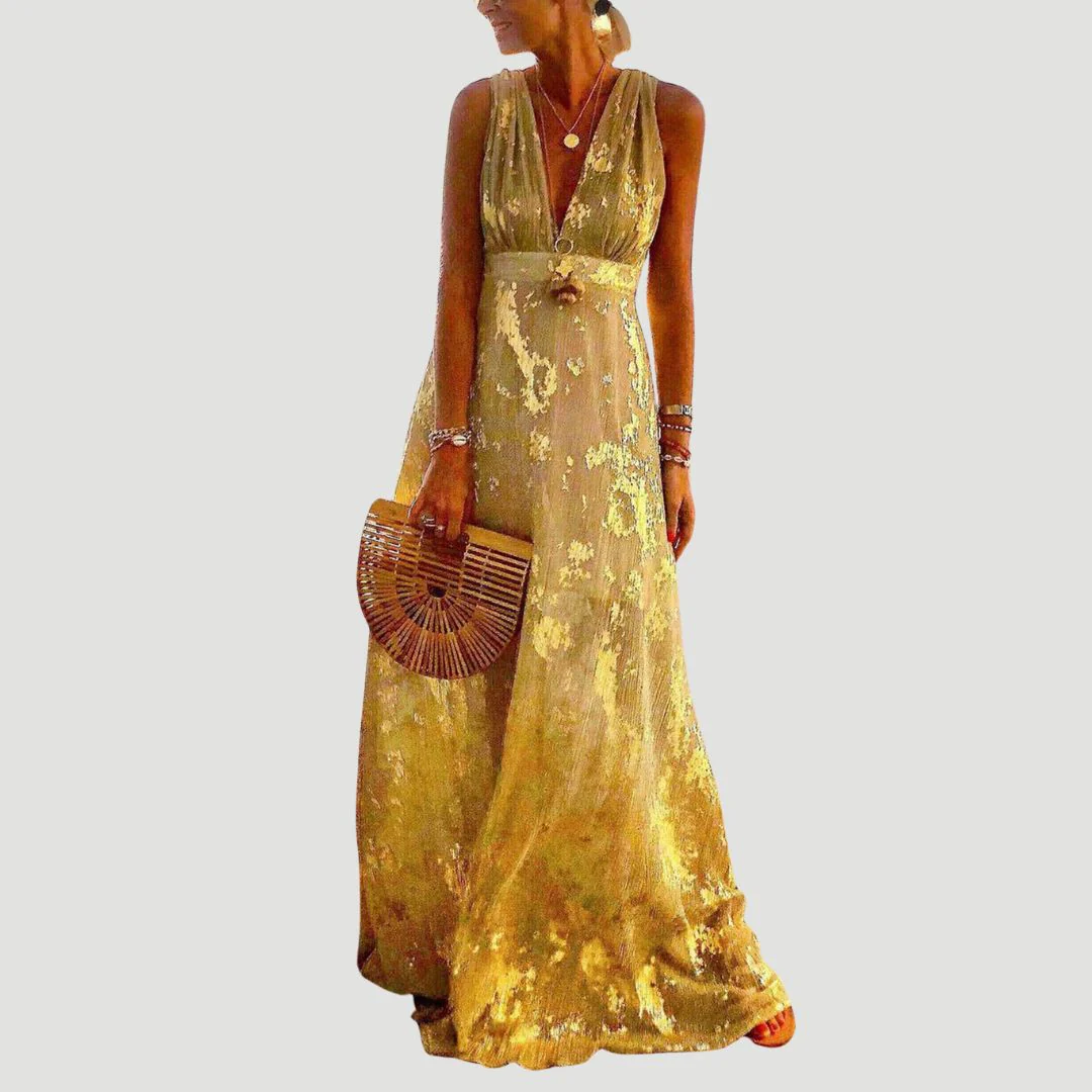 Robe | Col V Paillettes | Printemps-Été – Image 6