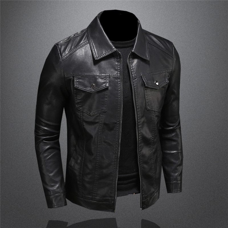 Veste Moto pour Homme - Veste en Cuir Élégante et Durable – Image 4